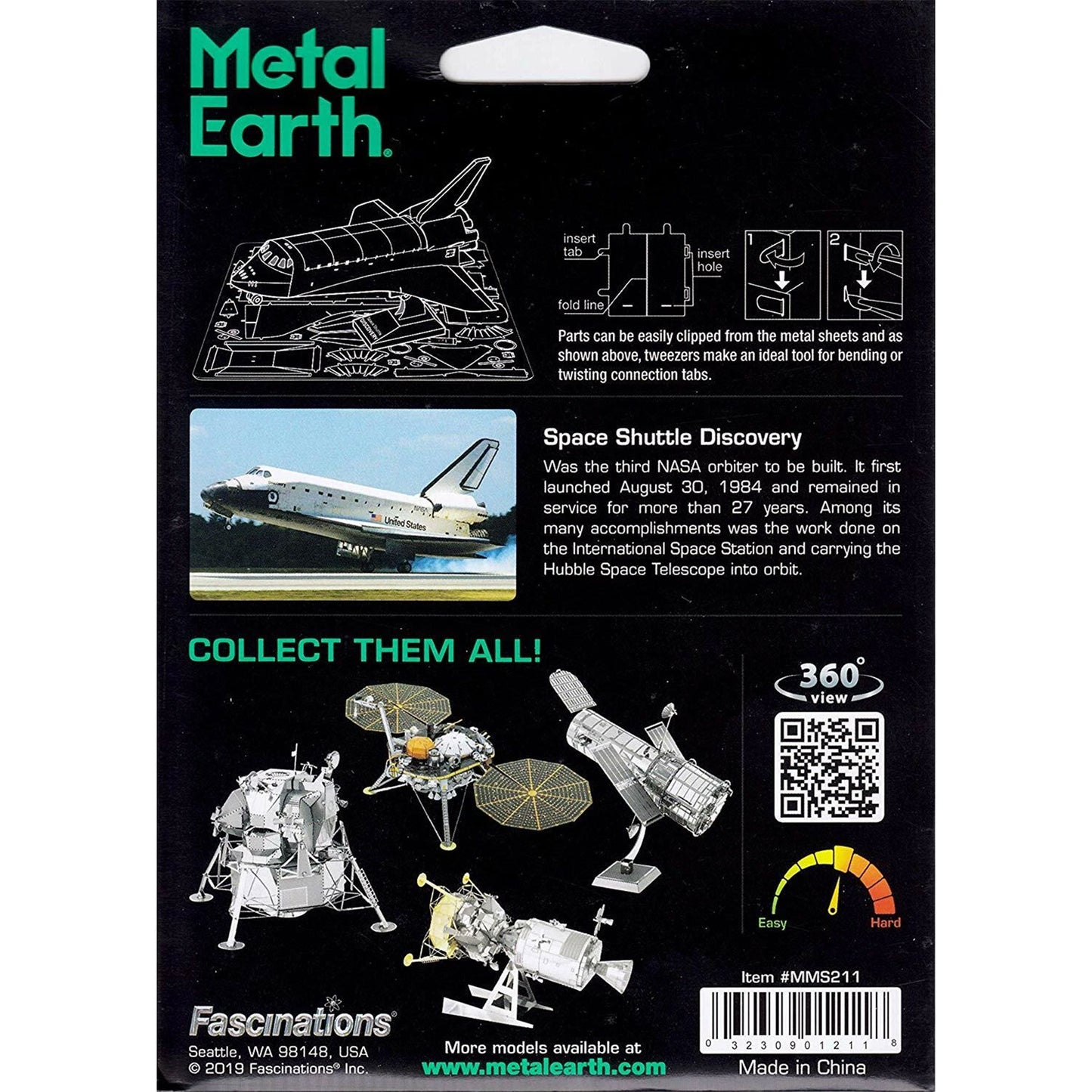 Space Shuttle Discovery- 3D Metal Model Kit