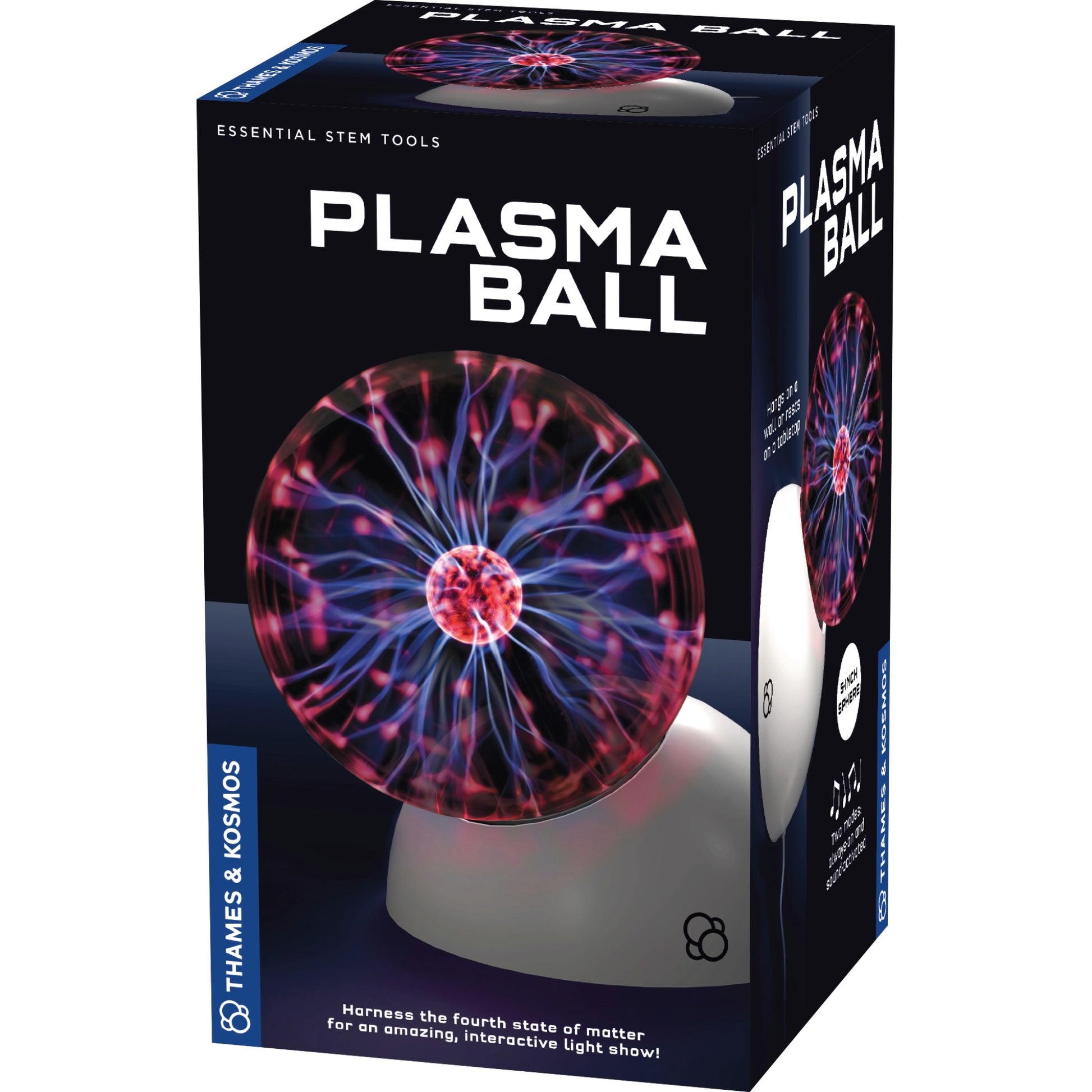 Box of a Plasma Ball with a visible brand logo on a white background