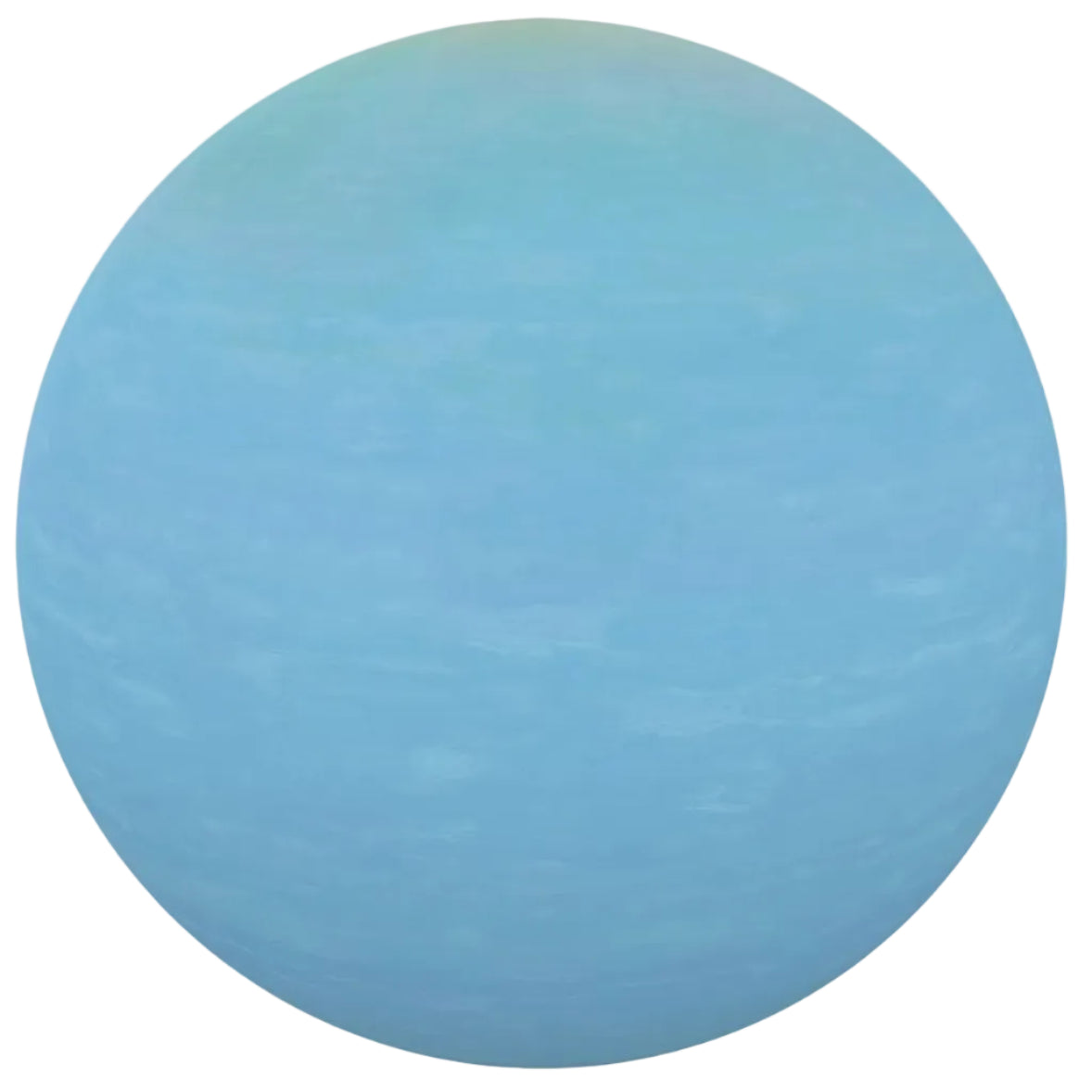 An Edu-Sci Uranus coaster in its retail packaging, featuring a round light blue printed coaster visible through a clear plastic sleeve with a dark galaxy-patterned header card.