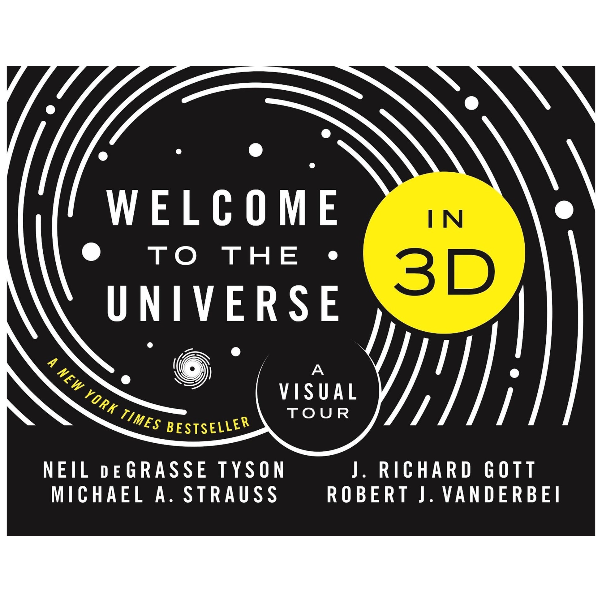 Book cover of 'Welcome to the Universe' with celestial design elements.