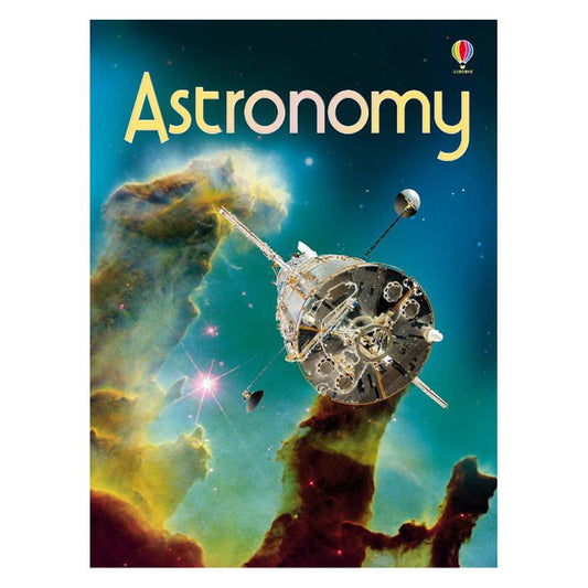 Book cover of 'Astronomy' with space-themed illustration and telescope.