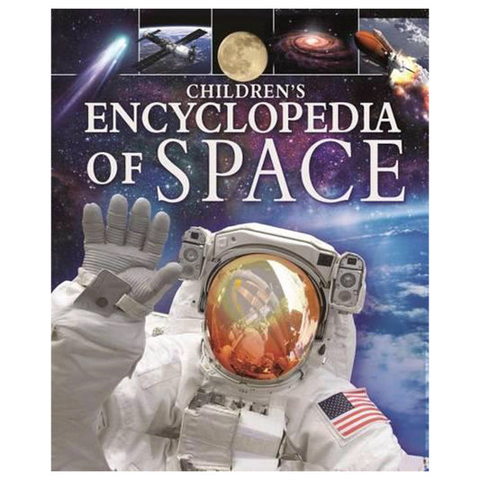 Children's Encyclopedia of Space book cover with astronaut and space elements