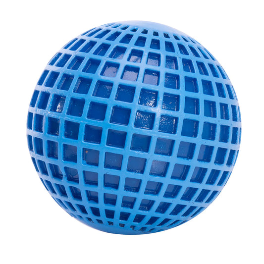 Blue textured ball on a white background