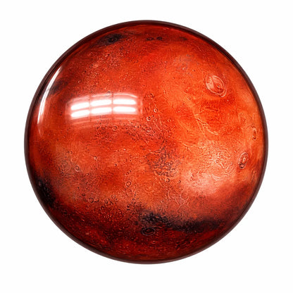 5cm Mars Glass Magnet