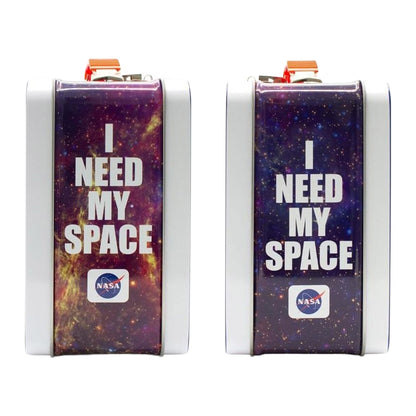 Two space-themed products with 'I Need My Space' text and NASA logo on a white background.